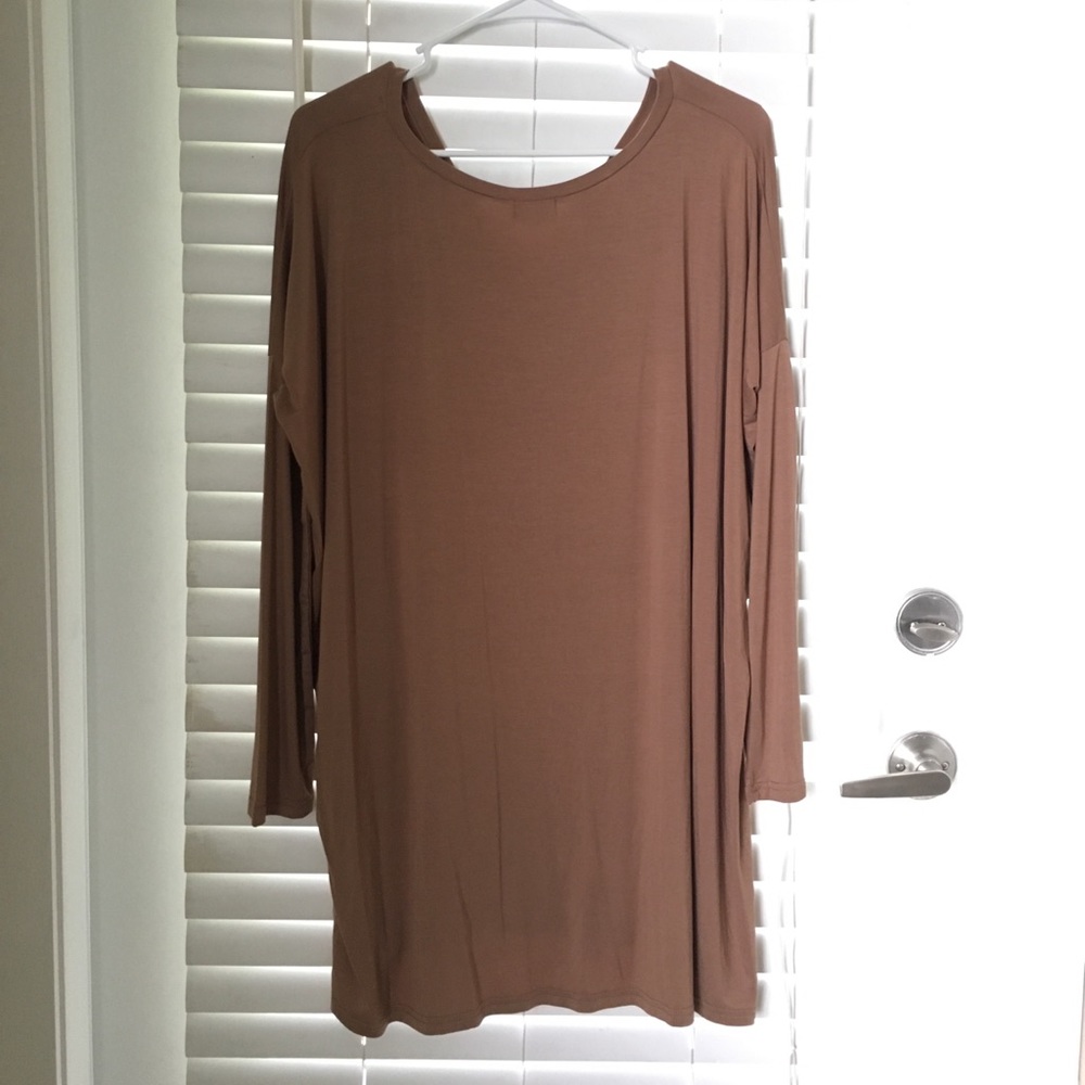 NWT Taupe Long Sleeve Dress - Picture 3 of 4